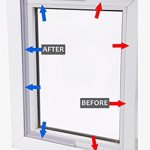 Window Draft Excluder Self-Adhesive Door Insulation Seal Strip,PHUNAT 236INCH/6M Around Window Draught Excluder Foam Tape For Soundproof,Door Draft Stopper and Blocker,Weather Stripping For Door Frame