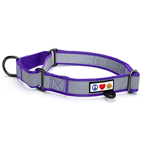 Pawtitas Martingale Dog Collar Puppy Collar Reflective Dog Collar Training Dog Collar Behavioral Dog Collar Large Dog Collar Purple Dog Collar #TOP5
