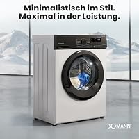 Bomann® Waschmaschine 6kg | 5 Jahre Motor-Garantie | Invertermotor - effizient, leise & langlebig | max. 1000 U/min | 12 Programme | Endzeitvorwahl | LED-Display | Washing Machine | WA 7162 weiß – Ansicht 7