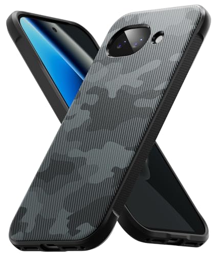 Image of Ringke Onyx for Google Pixel 10a [Anti-Fingerprint Texture] Slim Shockproof Protective Cover with Precise Camera Cutouts & Non-Slip Side Grip Case Back Cover - Camo Black