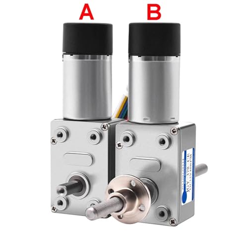 Moteur à engrenage vis sans fin 4632-370 DC 6V 12V 24V double arbre - 2