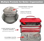 Sac de premiers soins portatif, trousse de premiers secours pour voitures, trousses de premiers médicaments Voyage Aviation, sac de rangement multifonctionnel pour les infirmières médecins à domicile, robustes et durables (rouge)