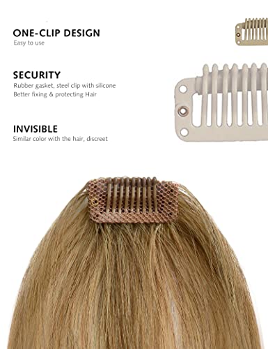 Dilusilk Bangs Hair Clip In Fringe Bangs Remy Real Human Hair Pieces For Women Daily Wear Wispy Bangs Dark Blonde thumb #2