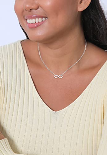 Elli Collana Da Donna Ciondolo Infinity Tendenza In Argento Sterling 925 - 6