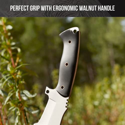 BIGCAT-ROAR-Handmade-Tracker-Knife-Full-Tang-Fixed-Blade-Hunting-Knife-with-Sheath-and-Ergonomic-Handle-12-EDC-D2-Steel-Outdoor-Knife-Black-Jaguar