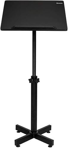 VINGLI Soporte de podio de atril clásico, conferencia de aula de iglesia ajustable en altura, podio de concierto de presentación portátil,