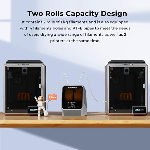 Image of 2025 Official Space Pi Filament Dryer Plus, 2 Rolls 3D Printer Filament Dry Box with 360 PTC Fast Heating, 4'' LCD Touch Screen, Filament dehydrator Fits 1.75 /2.85mm PLA PETG ABS Filament
