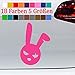 generisch Bad Bunny Sticker Mural en Vinyle Motif Lapin de Pâques, 41 - Rose, S-8,5x6cm