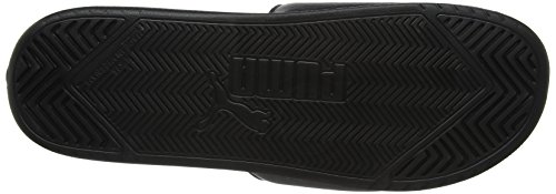 PUMA Unisex Adult Popcat Beach & Pool Shoes, black-black-white, 9 UK