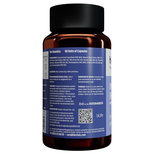 Image of HealthKart hk vitals Iron + Folic Acid Supplement (60 Capsules) | With Zinc, Vitamin C & Vitamin B12, Supports Blood Building | Immunity and Energy