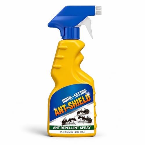 Image of Home-Secure ANT-SHIELD Ant Repellent Spray for Home | Strong Herbal Formula for Ant Control | Natural Ant Deterrent Spray for Kitchen, Bedroom, Balcony & Garden | Safe Around Family & Pets | 280ml