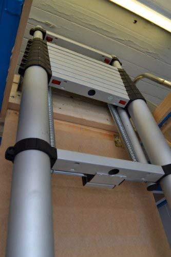 Youngman 301001 Telescopic Loft Ladder Aluminium 2.9 Metres / 9.51 Feet, Silver, 86.8 x 47.8 x 12.6 cm