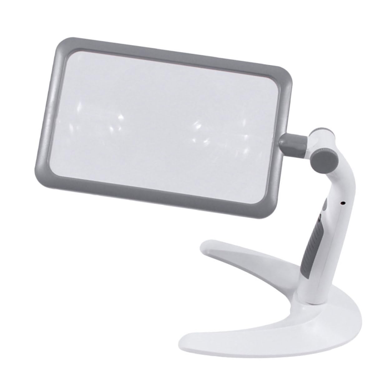 GARVALON LED Lupe mit LEDs Verstellbarem Kalt Warmweißem Licht fache Vergrößerung Multifunktional für Lesen Basteln und Computerbildschirm Batteriebetrieben für Senioren und Detailarbeit