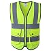 JKSafety Class 2 High Visibility Zipper Front Kids Safety Vest With Reflective Strips, Yellow Meets ANSI/ISEA Standards (Kid-Medium)