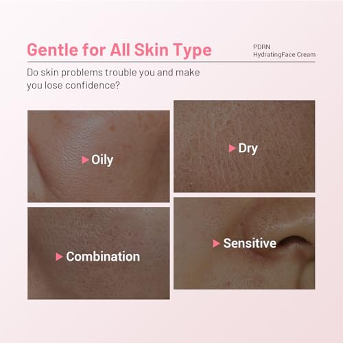 CHHQLZS Salmon DNA PDRN Face Cream, Skincare with Anti-Aging Collagen Boost, Niacinamide & Hyaluronic Acid, Moisture Barrier Repair, Deep Hydration for Smooth Firm Radiant Youthful Skin 1.69 Floz / 50ml