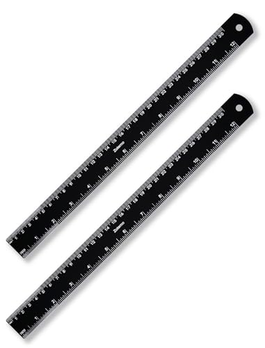 Zotemo 12-Inch Dual Scale Metal Ruler