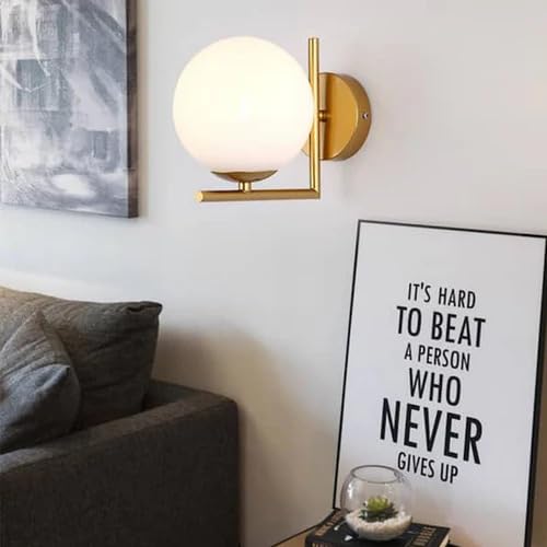Image of Frosted Pearl Wall Light | Decorative Wall Lamp Fixture for Living Room Bedroom Dining Cafe Bar Restaurant | Modern Home Decor Lighting | Without Bulb