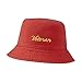 Bucket Hat for Men Women Veteran Embroidered Washed Cotton Unisex Bucket Hats (Red,7 1/2)