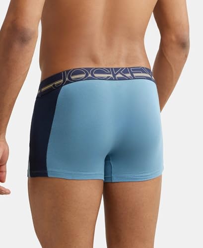 Image of Jockey US21 Men's Super Combed Cotton Elastane Stretch Solid Trunk with Ultrasoft Waistband