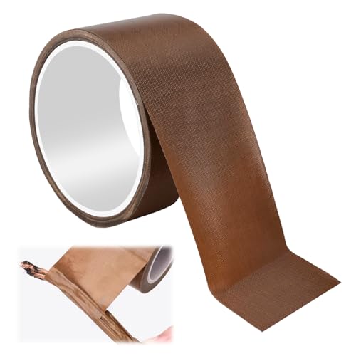 Alta Temperatura Nastro in PTFE,50mmX10m Nastro Adesivo Alte Temperature,Spesso 0.13mm,Nastros Adesivos in Teflon per Macchina Sottovuoto,Alte Temperature,PTFE Adesivo,Sigillatura Manuale e a Impulso