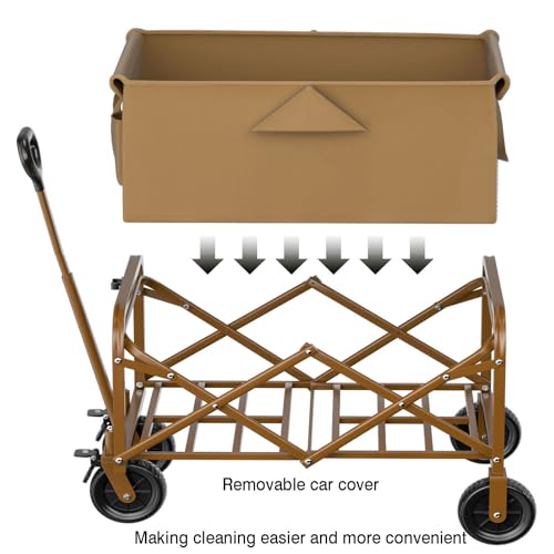 Carro plegable de gran capacidad resistente para transporte en actividades al aire libre 5