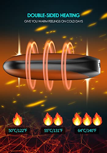 Nekuya Hand Warmers Rechargeable, 10000Mah Portable Electric Hand Warmer Reusable, 95-140 °F Smart Led Temperature Display, Quick Charge Power Bank, For Outdoors, Hunting, Golf, Camping, Gifts, Black #TOP3