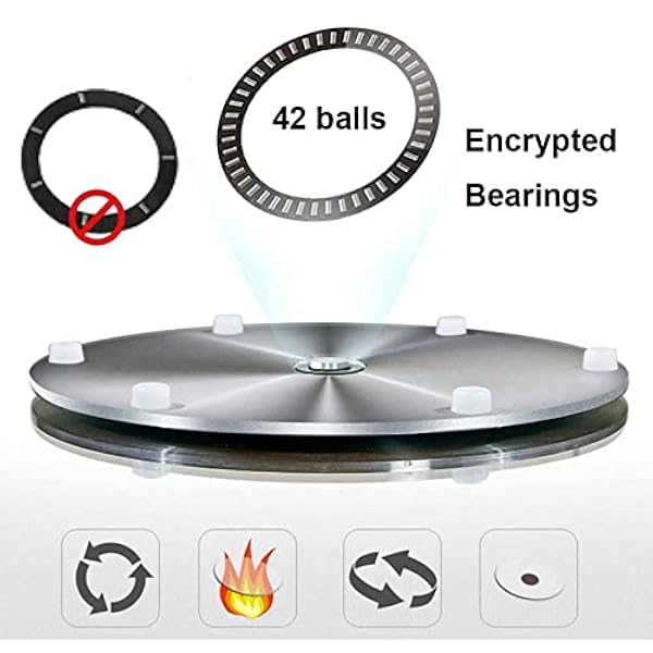 Härdat glas Lazy Susan Turntable, Rund Bordsskiva Roterande Serveringsbricka Transparent Svänger Smidigt 24/28/32in För Matbord Med Tyst Lager Rund Roterande Bricka Transparent Tysta Lager
