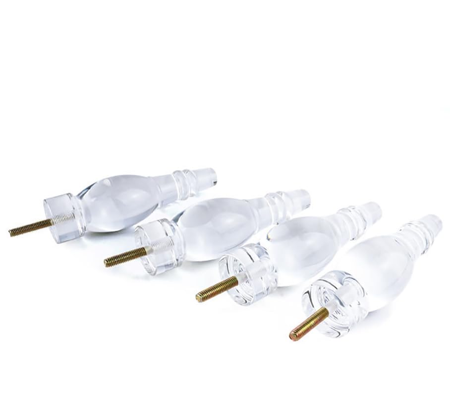 Pieds de meuble en acrylique Luminexia transparents et robustes h180mm