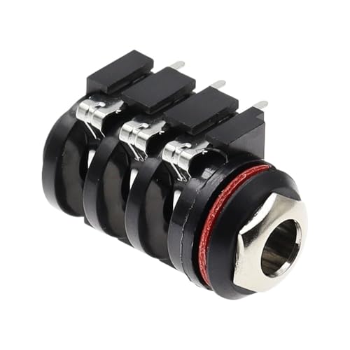 Conector 6,35 mm TRS de ángulo recto para PCB, pack de 10 unidades para audio 4