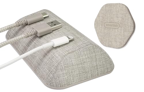 Smartish Bigger Cable Wrangler + MagSafe Mountaineer Wall Mount Bundle - Stick on Adhesive Phone Holder with Extra Strength Magnet for Apple MagSafe Accessories - Lightly Toasted Beige