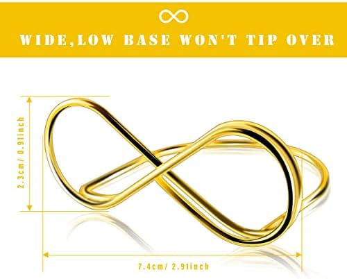 Table Number Holders for Weddings, 15pcs Metal Swirl Photo memo Note Clip Holder Stand Wedding Name Place Card Holder for Wedding or Other Occasions Gold (Gold, 15pcs)