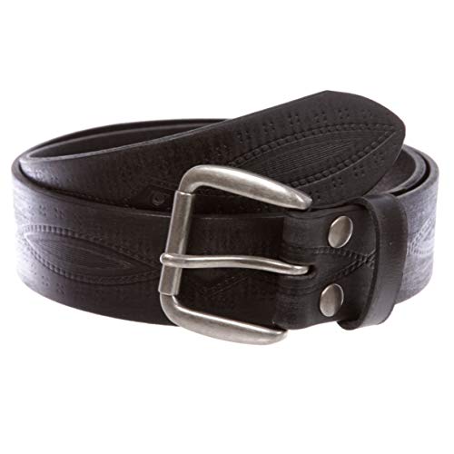 Women's or Men's Embossed Vintage Full Grain Leather Casual Jean Belt2