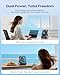 Otlonpe Personal Portable Desk Fan, 4000mAh Small Rechargeable Portable Fan Battery Operated & USB Powered for Travel Sleeping Bedroom Office Home Table, Cordless, Quiet, 4-Speed, 6.5 Inch (Black)