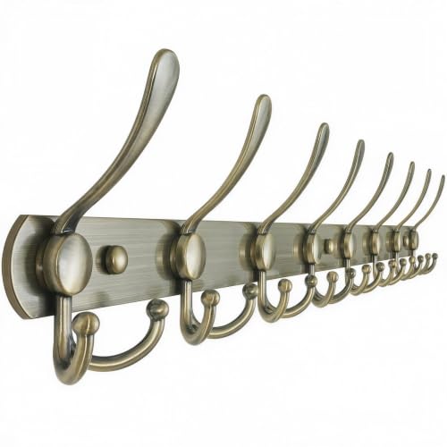 Dseap Coat Rack Wall Mount - 29.5 Long 8-Tri-Hooks