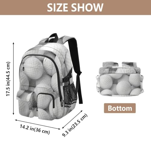 Mochila para portátil de 17.5 pulgadas con estampado de golf resistente 3