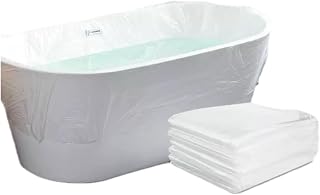4Pcs Large Size Bathtub Liners Disposable Cover Portable Lining Plastic Individual Pack for Travel Salon Household Hotel