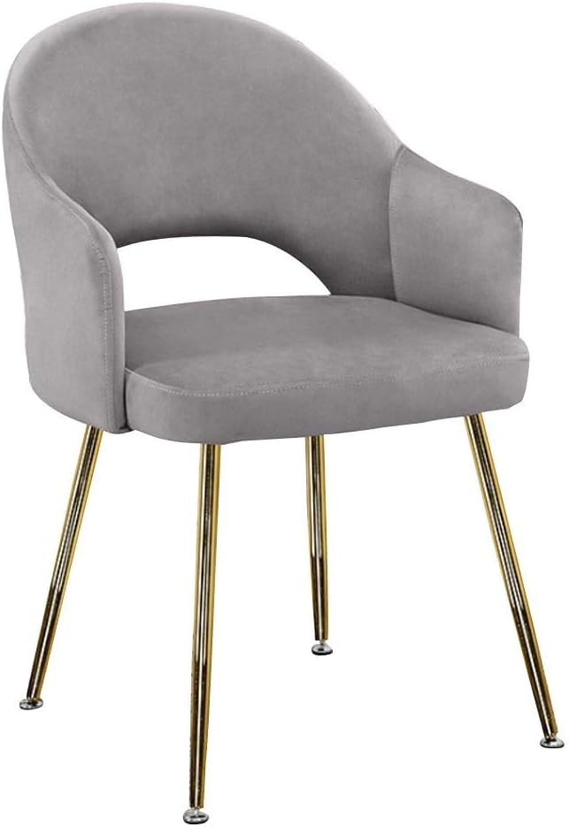 Chaise de salle à manger en velours doux idéale pour un coin coiffeuse élégant dans le salon