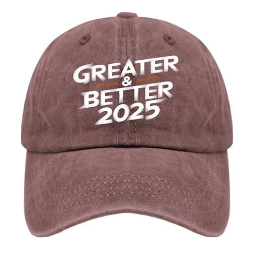 Greater and Better 2025 New Years Goal Funny Hats for Men Golf Cap for Women Tennis Hat Breathable Visor Hat Wine Red