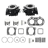 Silscvtt 64mm Bore Cylinder Piston Gasket Top End Kits Replacement for Yamaha Banshee 350 YFZ350 2GU-11311-00-00 1987-2006