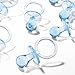 36 Pieces Acrylic Pacifiers for Baby Shower Games Boy, 2.5'' Baby Shower Pacifiers, Bulk Pacifier for Hunt Games, Gender Reveal Table Scatter, Party Favors Decoration(Blue)