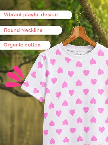 Image of Kidbea Kids Cotton Clothing Set | Ultra-Soft Printed Half Sleeve T-shirt & Shorts Set Comfort Fit Casual Wear for Boys & Girls