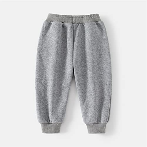 Toddler Boys Cotton Active Jogger Sweatpants,Kids Girls Casual Athletic Solid Pull On Pants Baby Thick Flare Sweatpants3