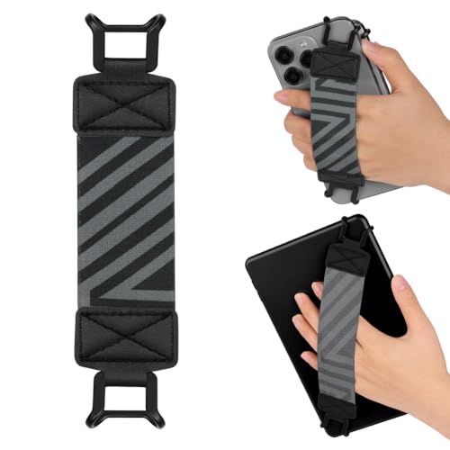 AXFEE Soporte De Mano para Leer En La Cama, 1Pc Correa Antideslizante para Tabletas, Agarre de Dedo Elástico Multifuncional Tableta para 6 8