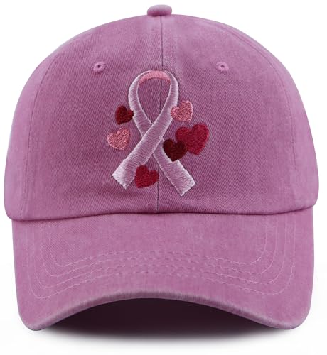 Gorra de béisbol bordada rosa con lazo para mujer