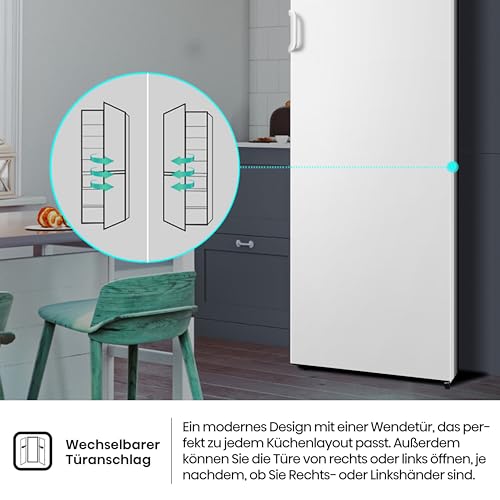 Hisense FV191N4AW2 Gefrierschrank/ TotalNoFrost/ SuperFreeze/ Türalarm/ Multiflow 360°/ BigBox/ 143,4 cm/ Gefrierteil 147 l/ 41 dB/ 205 kWh/Weiß