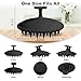 Meartchy Silicone Scalp Massager Shampoo Brush, Scalp Brush for Hair Growth & Dandruff Removal, Hair Scrubber Scalp Stimulator Exfoliator Brush with Soft Bristles for Wet Dry Scalp Care (Black)