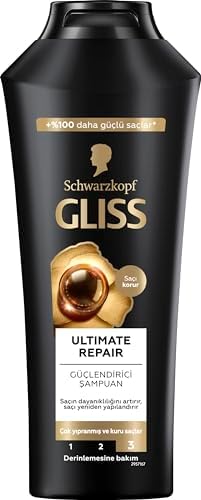 Gliss Ultimate Repair Keratin içeren Derinlemesine Güçlendirici Şampuan 400 ml Yıpranmış Kuru Saçlar — Amazon ürün görseli