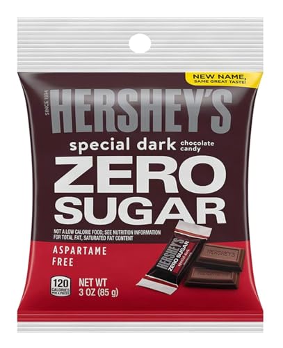 Smiling Sweets Zero Sugar Hershey Variety of Caramel Filled Chocolates, Peppermint Patties, Peanut Butter Cups, Perfect Stocking Stuffer, Amazing Taste for the Whole Family - 3 oz Bags (Pack of 5)