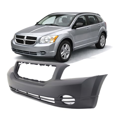 Image of FitParts Compatible with Dodge Caliber 2007-2012 Front Bumper Cover | Primed, Hatchback, Ready to Paint, OEM 5183407AE, CH1000871