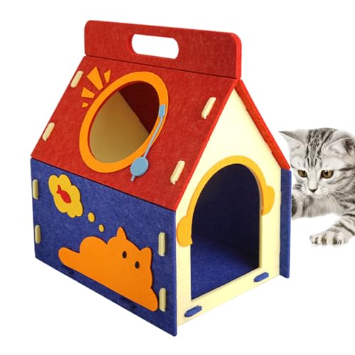 Lit pour animaux de compagnie fermé et grande cave pour chats - 2